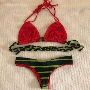 Montce Swim Watermelon Bikini Sz S